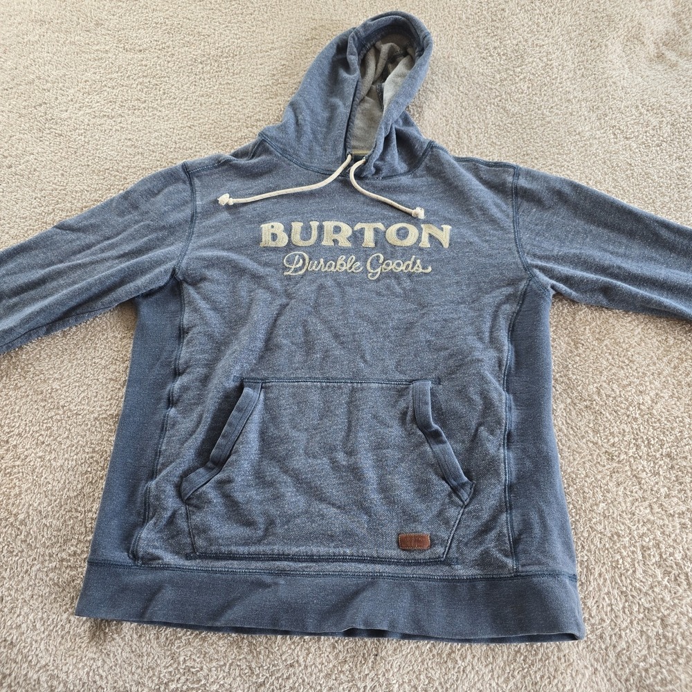 Burton Women's Hoodie Sweatshirt Blue Size S "Burton Durable Goods" Spellout‎ - Picture 9 of 15